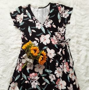 Floral wrap dress